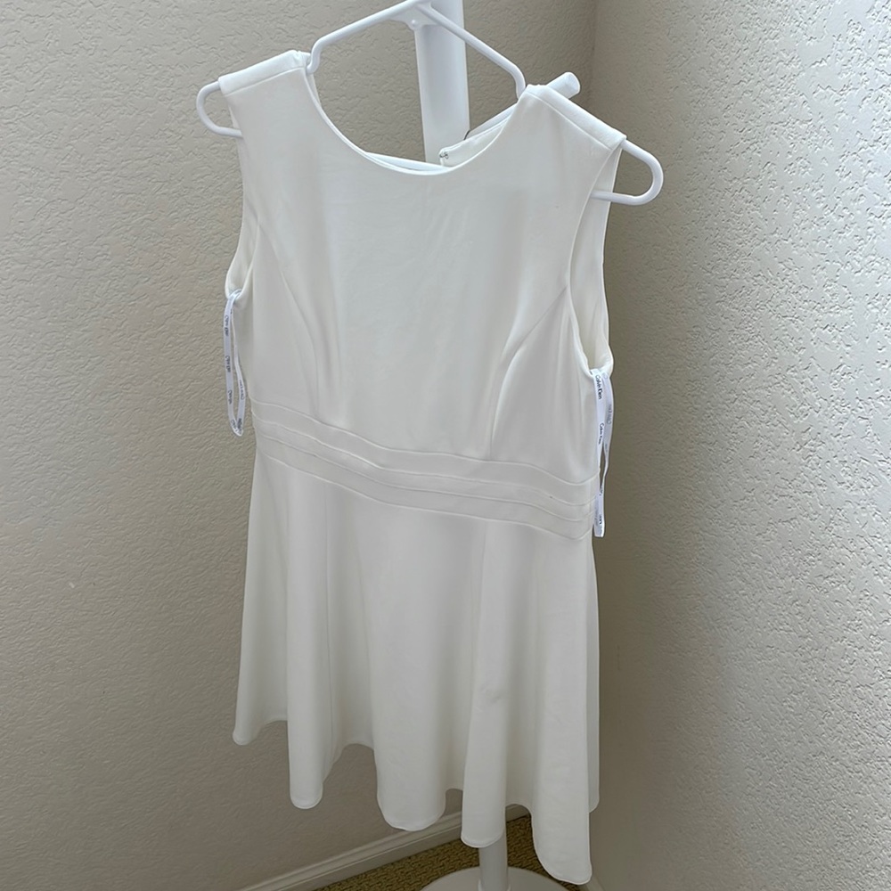 Calvin Klein Classy White MIDI Dress